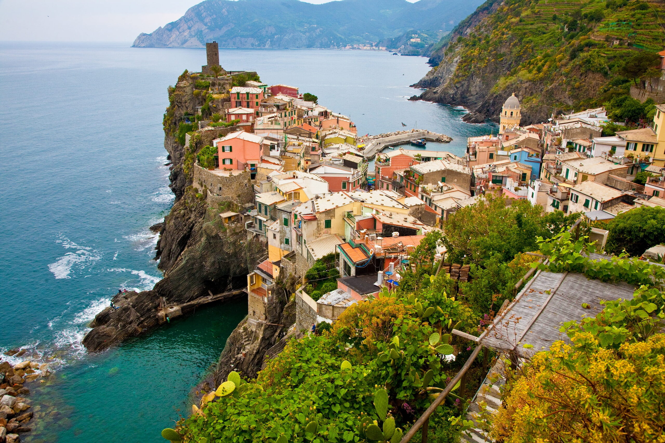 Seaside Italian village in Terre, Italy